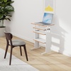 image:imageSafco MUV AdjustableHeight Desk  Stand Up amp Move While Working in Comfort amp Style  Mobile on Four DualWheel Casters Two Locking  Medium Oak FinishGrey