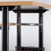image:imageSafco MUV AdjustableHeight Desk  Stand Up amp Move While Working in Comfort amp Style  Mobile on Four DualWheel Casters Two Locking  Medium Oak FinishMedium Oak