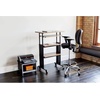 image:imageSafco MUV AdjustableHeight Desk  Stand Up amp Move While Working in Comfort amp Style  Mobile on Four DualWheel Casters Two Locking  Medium Oak FinishMedium Oak