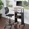 image:imageSafco MUV AdjustableHeight Desk  Stand Up amp Move While Working in Comfort amp Style  Mobile on Four DualWheel Casters Two Locking  Medium Oak FinishMedium Oak