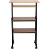 image:imageSafco MUV AdjustableHeight Desk  Stand Up amp Move While Working in Comfort amp Style  Mobile on Four DualWheel Casters Two Locking  Medium Oak FinishCherry