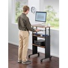 image:imageSafco MUV AdjustableHeight Desk  Stand Up amp Move While Working in Comfort amp Style  Mobile on Four DualWheel Casters Two Locking  Medium Oak FinishMedium Oak