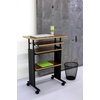 image:imageSafco MUV AdjustableHeight Desk  Stand Up amp Move While Working in Comfort amp Style  Mobile on Four DualWheel Casters Two Locking  Medium Oak FinishCherry