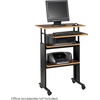 image:imageSafco MUV AdjustableHeight Desk  Stand Up amp Move While Working in Comfort amp Style  Mobile on Four DualWheel Casters Two Locking  Medium Oak FinishMedium Oak