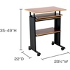 image:imageSafco MUV AdjustableHeight Desk  Stand Up amp Move While Working in Comfort amp Style  Mobile on Four DualWheel Casters Two Locking  Medium Oak FinishCherry