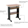 image:imageSafco MUV AdjustableHeight Desk  Stand Up amp Move While Working in Comfort amp Style  Mobile on Four DualWheel Casters Two Locking  Medium Oak FinishCherry