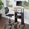 image:imageSafco MUV AdjustableHeight Desk  Stand Up amp Move While Working in Comfort amp Style  Mobile on Four DualWheel Casters Two Locking  Medium Oak FinishCherry