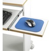 image:imageSafco MUV Mobile StandUp Desk  Mobile Desk with Keyboard Tray amp Printer or Desktop Shelf  2 Adjustable Shelves  22 D x 295 W x 45 H  CherryGrey