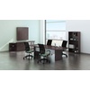 image:imageSafco Medina 14 Conference Table with Moucha Finish Rounded Ends and Beveled Edges Silver Detailing Grommet Holes 250 lbs Capacity