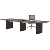 image:imageSafco Medina 14 Conference Table with Moucha Finish Rounded Ends and Beveled Edges Silver Detailing Grommet Holes 250 lbs Capacity