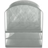 image:imageSafco Onyx Desk Organizer 6 Vertical Compartments and 2 Trays Office and Classroom Mailbox  Paper and Mail Sorter Steel Mesh BlackSilver