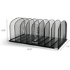 image:imageSafco Onyx Desk Organizer 8 Side by Side Vertical Compartments Office and Classroom Mailbox Paper and Mail Sorter Steel Mesh BlackBlack
