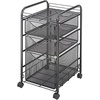 image:imageSafco Onyx Rolling File Cart with Large File Drawer and 2 Supply Drawers Fits LetterSize Hanging Folders Durable Steel ConstructionBlack
