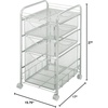 image:imageSafco Onyx Rolling File Cart with Large File Drawer and 2 Supply Drawers Fits LetterSize Hanging Folders Durable Steel ConstructionSilver