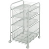 image:imageSafco Onyx Rolling File Cart with Large File Drawer and 2 Supply Drawers Fits LetterSize Hanging Folders Durable Steel ConstructionSilver