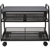 image:imageSafco Onyx UnderDesk Utility Cart amp MultiUse Printer Stand Printer Table for Home Office Mobile Rolling Cart with 2 Mesh Baskets WhiteBlack Mesh