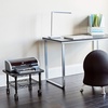 image:imageSafco Onyx UnderDesk Utility Cart amp MultiUse Printer Stand Printer Table for Home Office Mobile Rolling Cart with 2 Mesh Baskets WhiteBlack Powder Coat