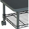 image:imageSafco Onyx UnderDesk Utility Cart amp MultiUse Printer Stand Printer Table for Home Office Mobile Rolling Cart with 2 Mesh Baskets WhiteBlack Powder Coat