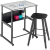 image:imageSafco Products AlphaBetter AdjustableHeight Desk 36 W x 24 D Premium Desktop Swinging Footrest Bar Classroom and Home School DeskDry Erase