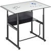 image:imageSafco Products AlphaBetter AdjustableHeight Desk 36 W x 24 D Premium Desktop Swinging Footrest Bar Classroom and Home School DeskDry Erase