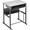 image:imageSafco Products AlphaBetter AdjustableHeight Desk 36 W x 24 D Premium Desktop Swinging Footrest Bar Classroom and Home School DeskDry Erase