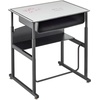 image:imageSafco Products AlphaBetter AdjustableHeight Desk 36 W x 24 D Premium Desktop Swinging Footrest Bar Classroom and Home School DeskDry Erase