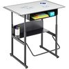 image:imageSafco Products AlphaBetter AdjustableHeight Desk 36 W x 24 D Premium Desktop Swinging Footrest Bar Classroom and Home School DeskDry Erase