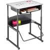 image:imageSafco Products AlphaBetter AdjustableHeight Desk 36 W x 24 D Premium Desktop Swinging Footrest Bar Classroom and Home School DeskDry Erase