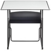image:imageSafco Products AlphaBetter AdjustableHeight Desk 36 W x 24 D Premium Desktop Swinging Footrest Bar Classroom and Home School DeskDry Erase
