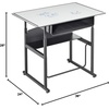 image:imageSafco Products AlphaBetter AdjustableHeight Desk 36 W x 24 D Premium Desktop Swinging Footrest Bar Classroom and Home School DeskDry Erase
