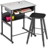 image:imageSafco Products AlphaBetter AdjustableHeight Desk 36 W x 24 D Premium Desktop Swinging Footrest Bar Classroom and Home School DeskDry Erase