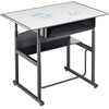 image:imageSafco Products AlphaBetter AdjustableHeight Desk 36 W x 24 D Premium Desktop Swinging Footrest Bar Classroom and Home School DeskDry Erase