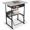 image:imageSafco Products AlphaBetter AdjustableHeight Desk 36 W x 24 D Premium Desktop Swinging Footrest Bar Classroom and Home School DeskGrey