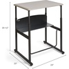 image:imageSafco Products AlphaBetter AdjustableHeight Desk 36 W x 24 D Premium Desktop Swinging Footrest Bar Classroom and Home School DeskGrey