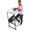 image:imageSafco Products AlphaBetter AdjustableHeight Desk 36 W x 24 D Premium Desktop Swinging Footrest Bar Classroom and Home School DeskGrey