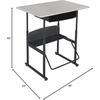 image:imageSafco Products AlphaBetter AdjustableHeight Desk 36 W x 24 D Premium Desktop Swinging Footrest Bar Classroom and Home School DeskGrey