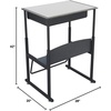 image:imageSafco Products AlphaBetter AdjustableHeight Desk 36 W x 24 D Premium Desktop Swinging Footrest Bar Classroom and Home School DeskPremium Gray