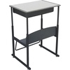 image:imageSafco Products AlphaBetter AdjustableHeight Desk 36 W x 24 D Premium Desktop Swinging Footrest Bar Classroom and Home School DeskPremium Gray