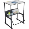 image:imageSafco Products AlphaBetter AdjustableHeight Desk 36 W x 24 D Premium Desktop Swinging Footrest Bar Classroom and Home School DeskPremium Gray