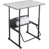 image:imageSafco Products AlphaBetter AdjustableHeight Desk 36 W x 24 D Premium Desktop Swinging Footrest Bar Classroom and Home School DeskPremium Gray