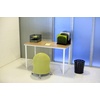 image:imageSafco Simple Design Table Desk with Sled Base  Beech Top White Legs 1943BHWHBeechWhite