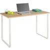 image:imageSafco Simple Design Table Desk with Sled Base  Beech Top White Legs 1943BHWHBeechWhite