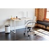 image:imageSafco Simple Design Table Desk with Sled Base  Beech Top White Legs 1943BHWHBeechWhite