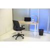 image:imageSafco Simple Design Table Desk with Sled Base  Beech Top White Legs 1943BHWHBeechWhite