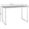 image:imageSafco Simple Design Table Desk with Sled Base  Beech Top White Legs 1943BHWHBlackSilver