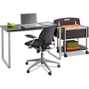 image:imageSafco Simple Design Table Desk with Sled Base  Beech Top White Legs 1943BHWHBlackSilver