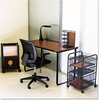 image:imageSafco Simple Design Table Desk with Sled Base  Beech Top White Legs 1943BHWHCherryBlack