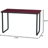 image:imageSafco Simple Design Table Desk with Sled Base  Beech Top White Legs 1943BHWHCherryBlack