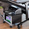 image:imageSafco Underdesk Multi Functional Stand  1855BL Powder Coated Steel Swivel Wheels Holds 100 lb  Home Orginization Solutions