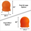 image:imageSafco Zenergy Ball Chair Active Seating AntiBurst Inflatable Chair for Home Office and Classroom Orange Mesh